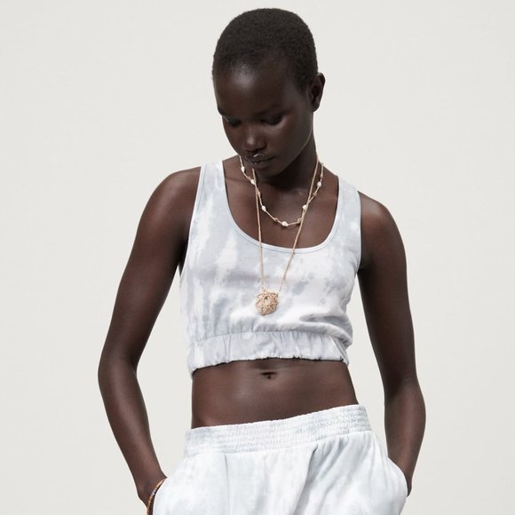 Zara Tops - NWT ZARA COLLECTION TIE DYE CROP TOP  SPORTY